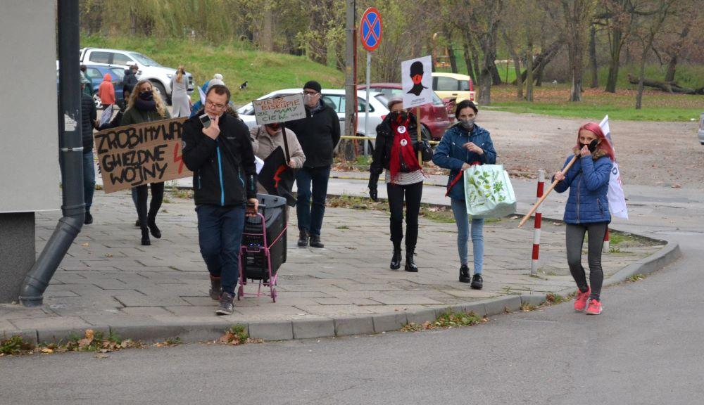 Kilkunastoosobowy protest