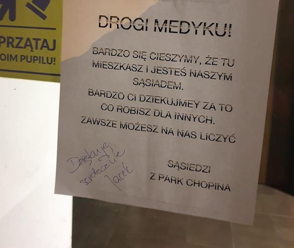Drogi medyku, cieszymy się, że tu mieszkasz. Mysłowiczanie dziękują swojemu sąsiadowi
