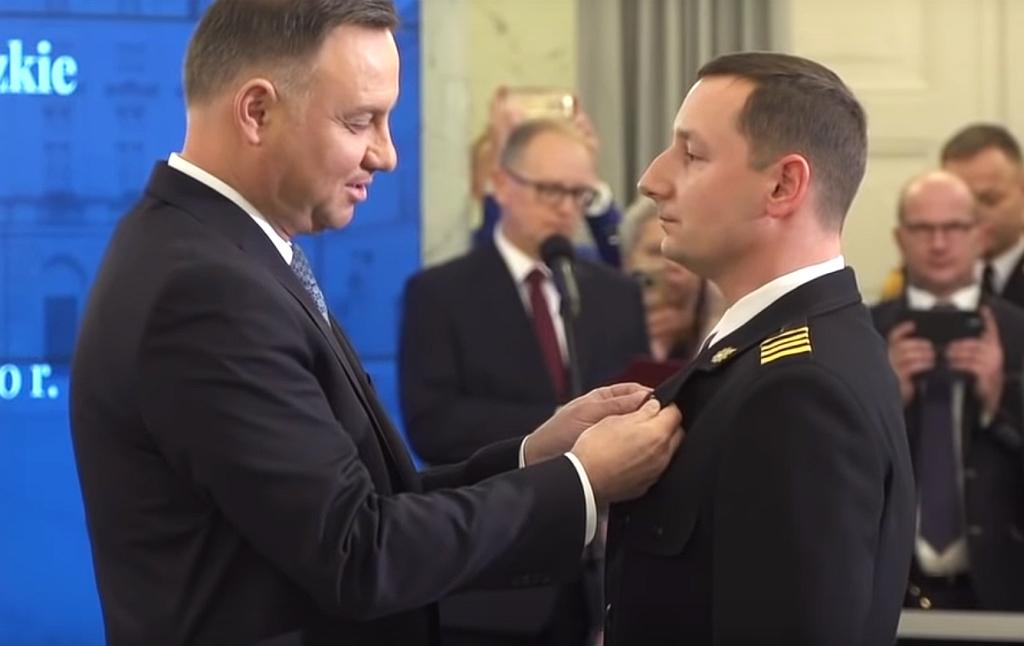 Strażak z Mysłowic został odznaczony przez Prezydenta RP