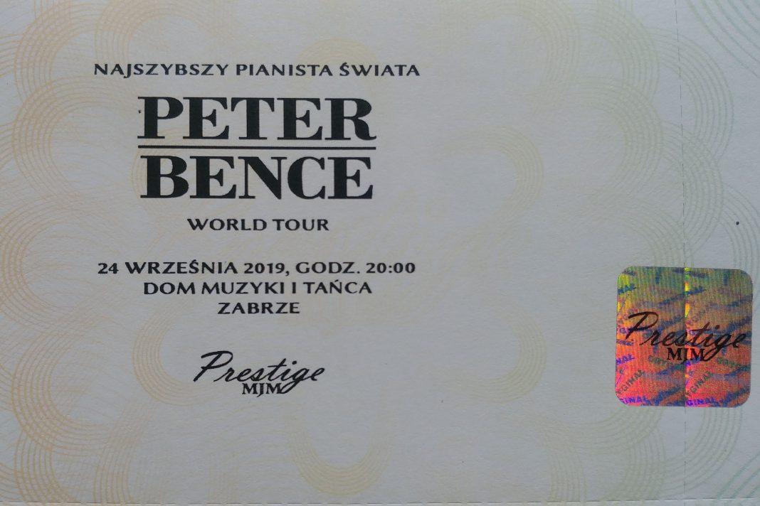 Zaproszenia na koncert Petera Bence