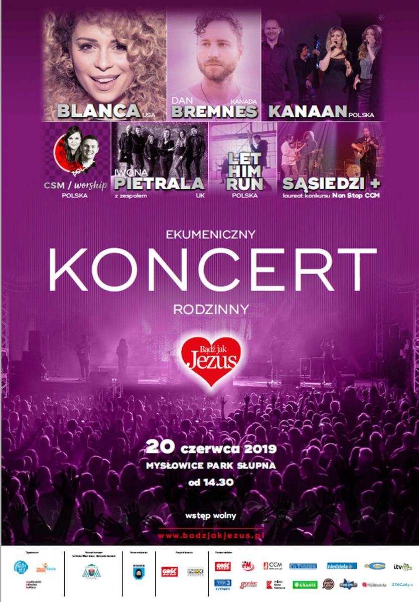Ekumeniczny Koncert Rodzinny „Bądź jak Jezus” 20 czerwca w Parku  Słupna