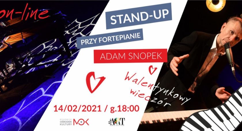 Walentynkowy wieczór ze stand-upem przy fortepianie