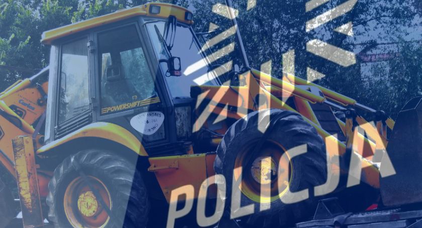 Osobówka staranowana przez koparkę