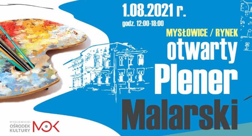 Plener malarski na  Rynku w Mysłowicach