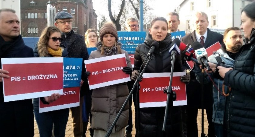 PiS=drożyzna. Posłowie KO mówili w Mysłowicach o podwyżkach cen gazu i prądu