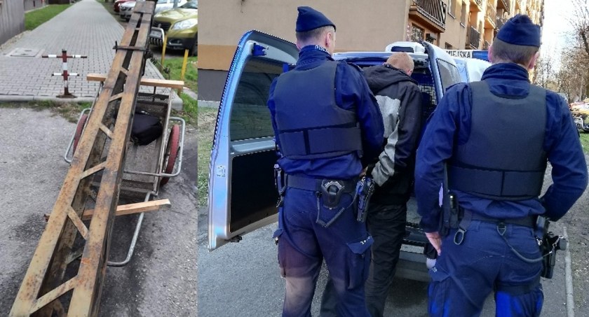 Ukradł słup trakcyjny i uderzył strażnika miejskiego