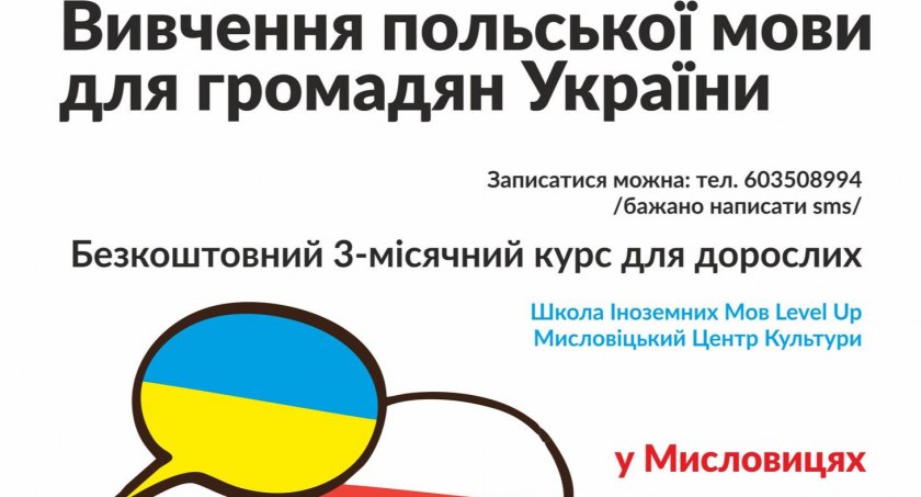Bezpłatny kurs języka polskiego dla obywateli Ukrainy