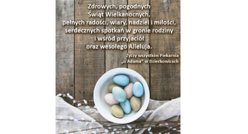 Życzenia świąteczne od Piekarni u Adama