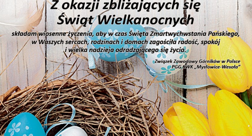 Życzenia świąteczne od Związku Zawodowego Górników w Polsce PGG KWK „Mysłowice-Wesoła”