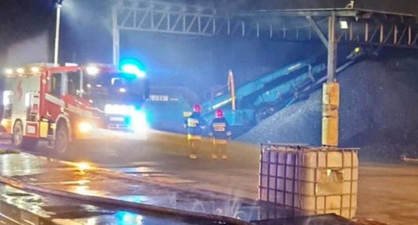 Pożar w składzie opału przy ul. Fabrycznej