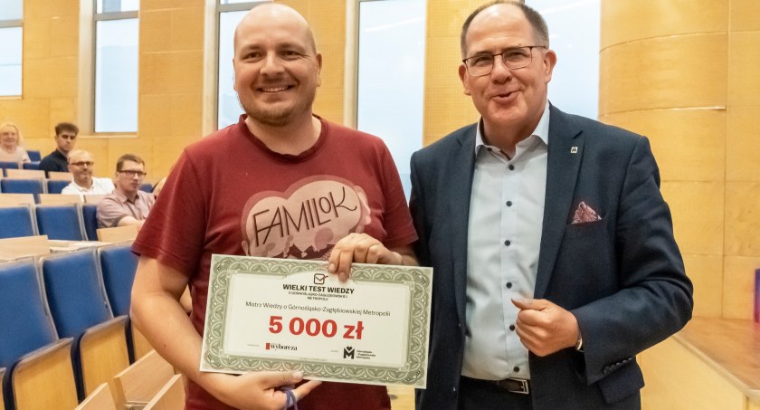Marcin Stroński z Mysłowic wygrał w Wielkim Teście Wiedzy o Górnośląsko-Zagłębiowskiej Metropolii