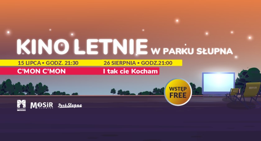 Letnie kino pod chmurką w Parku Słupna