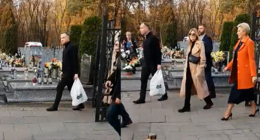 Prezydent Andrzej Duda odwiedził cmentarz w sąsiednim Jaworznie