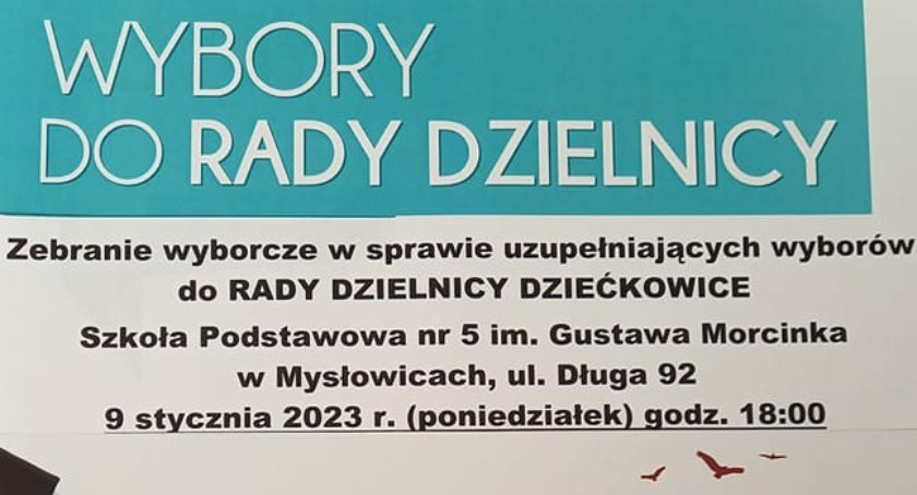 9 stycznia odbędą się wybory do Rady Dzielnicy Dziećkowice