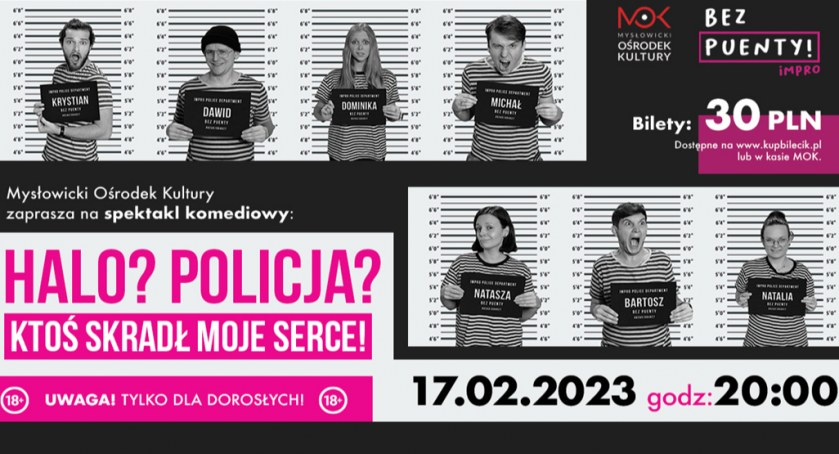 „Halo? Policja? Ktoś skradł moje serce!” Bez Puenty impro zagra tylko dla dorosłych