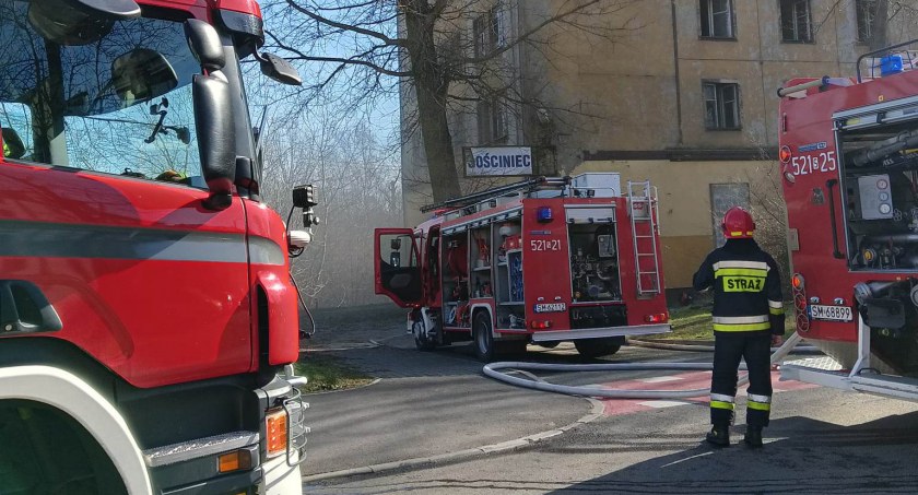 Pożar w dawnym hotelu Gościniec