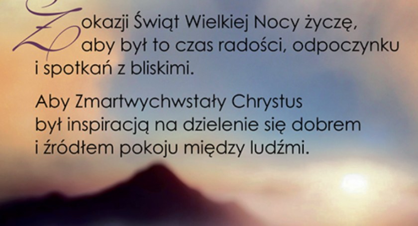 Życzenia wielkanocne od Przewodniczącego Rady Miasta Mysłowice Tomasza Papaja