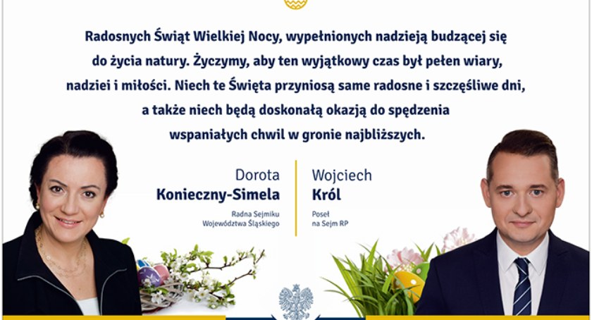 Poseł Wojciech Król i radna Dorota Konieczny-Simela życzą radosnych świąt