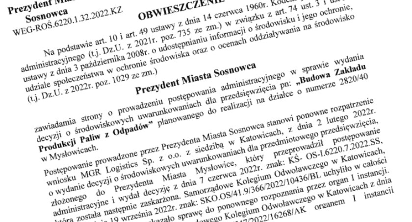 Trwa postępowanie w sprawie budowy zakładu produkcji paliw z odpadów niebezpiecznych. Są braki i niejasności