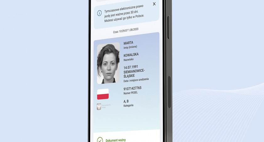 Tymczasowe prawo jazdy w smartfonie