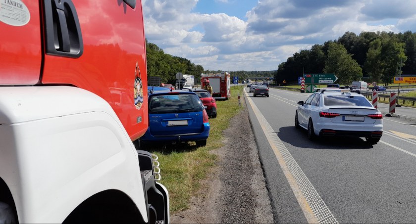 Kolizja na autostradzie A4