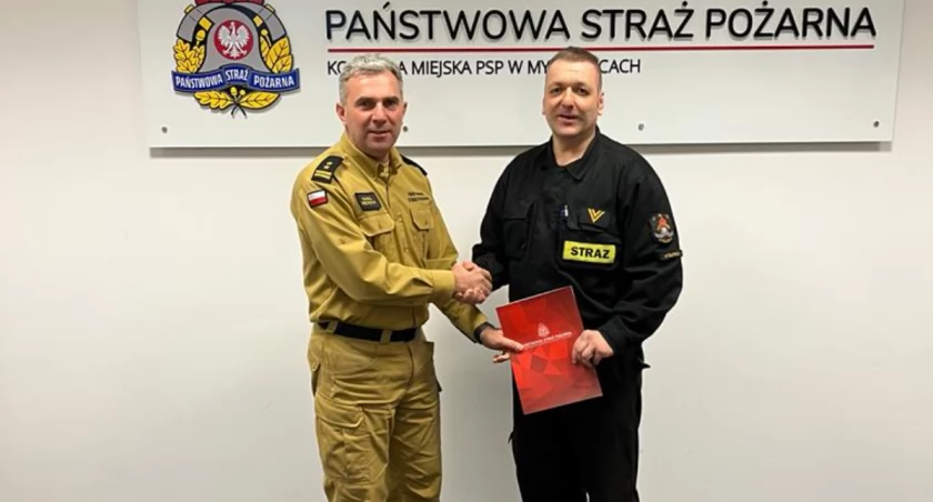Mysłowicki strażak nagrodzony za wzorowe zachowanie po służbie
