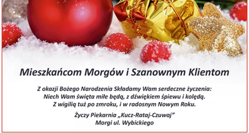 Życzenia: piekarnia Morgi