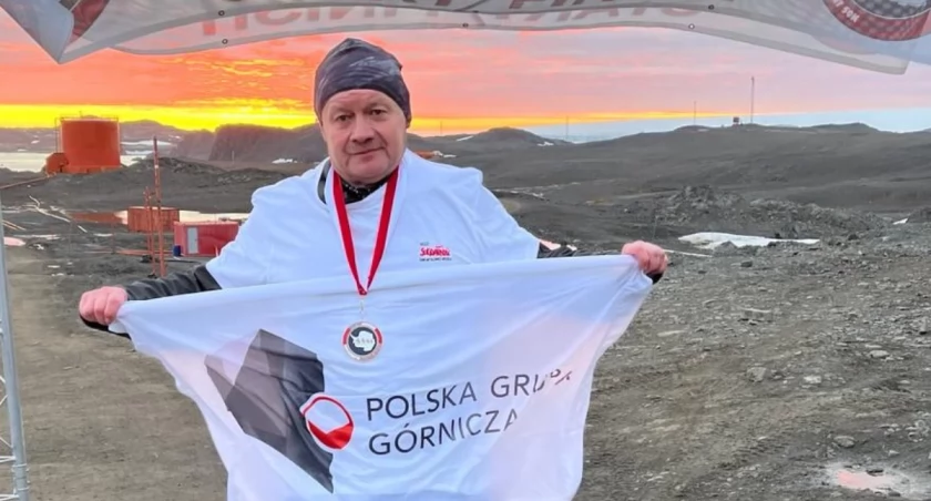 Pracownik kopalni Mysłowice-Wesoła przebiegł maraton na Antarktydzie