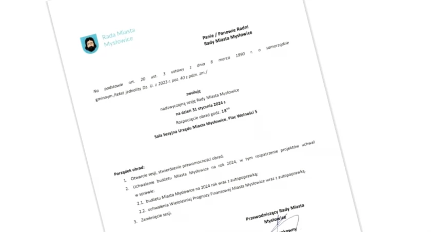 31 stycznia ostatnia próba uchwalenia budżetu Mysłowic na 2024 r.