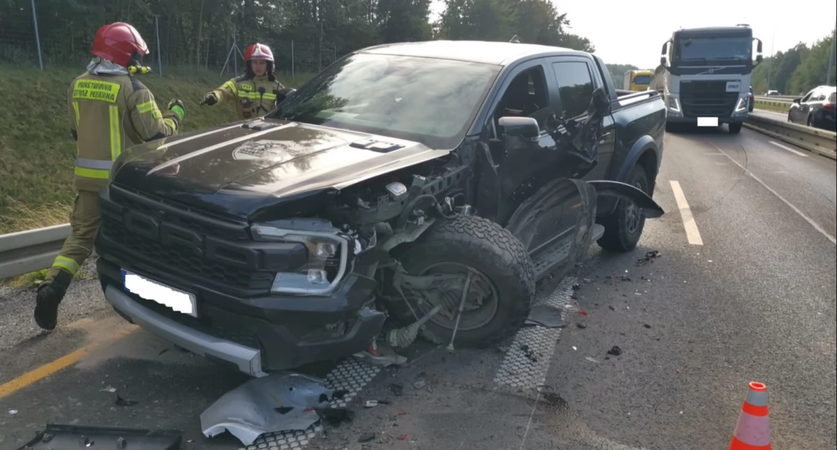 Na autostradzie A4 zderzyły się 4 samochody