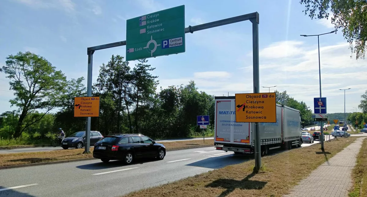 Zamknięcie odcinka DK79 na trasie Jaworzno - Mysłowice