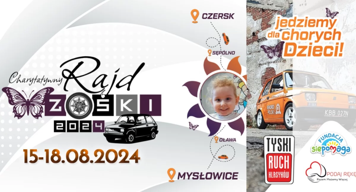 Charytatywny Rajd Zośki wystartuje 15 sierpnia z Parku Słupna
