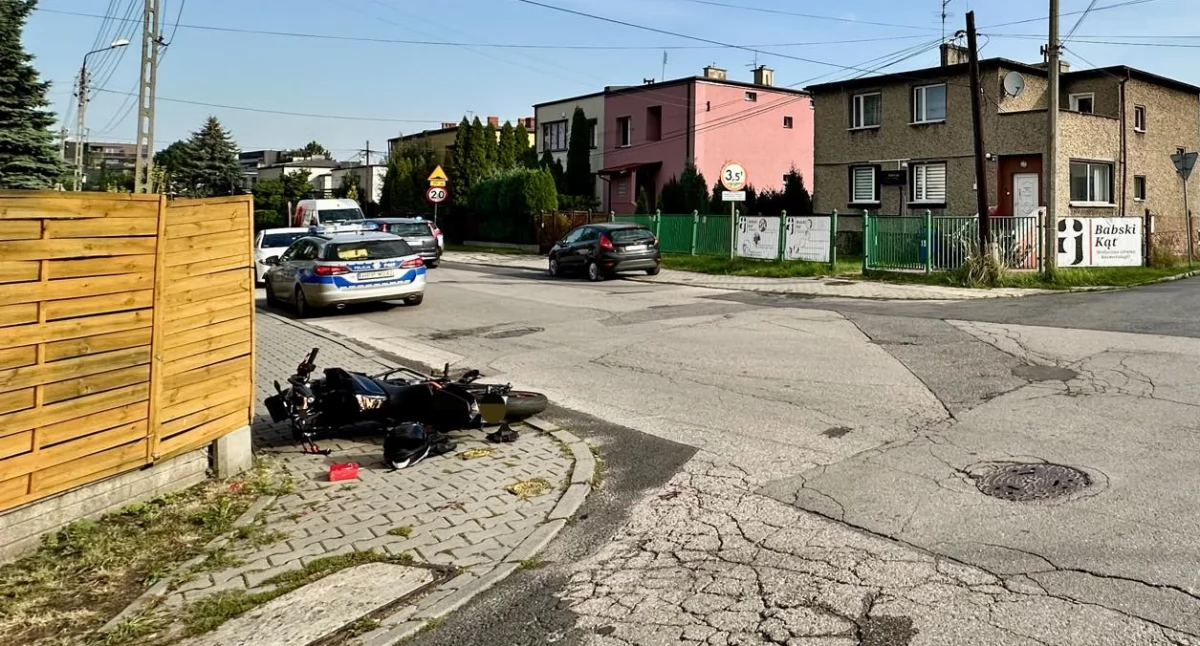 Nie ustąpiła pierwszeństwa motocykliście. Kierowca trafił do szpitala
