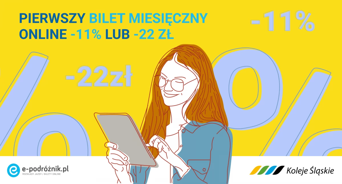 Bilet okresowy Kolei Śląskich ze zniżką na e-podróżnik.pl