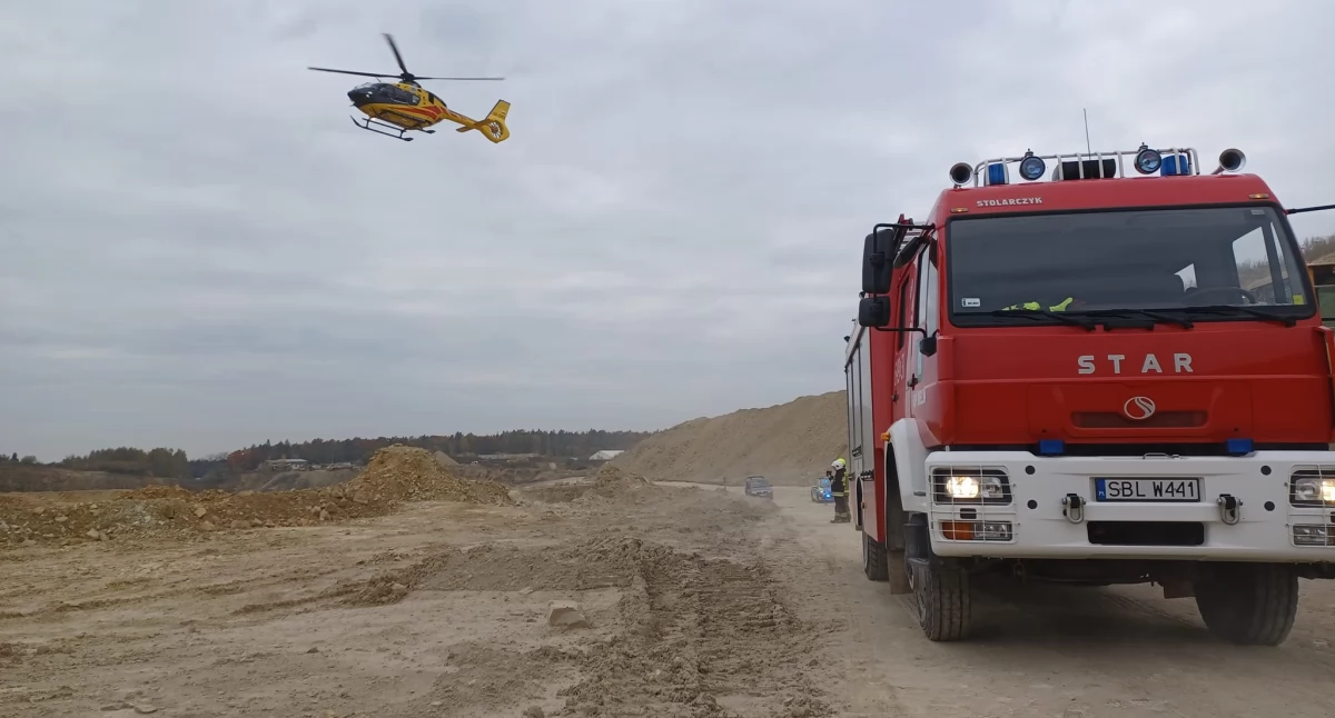 Wypadek w kopalni dolomitu