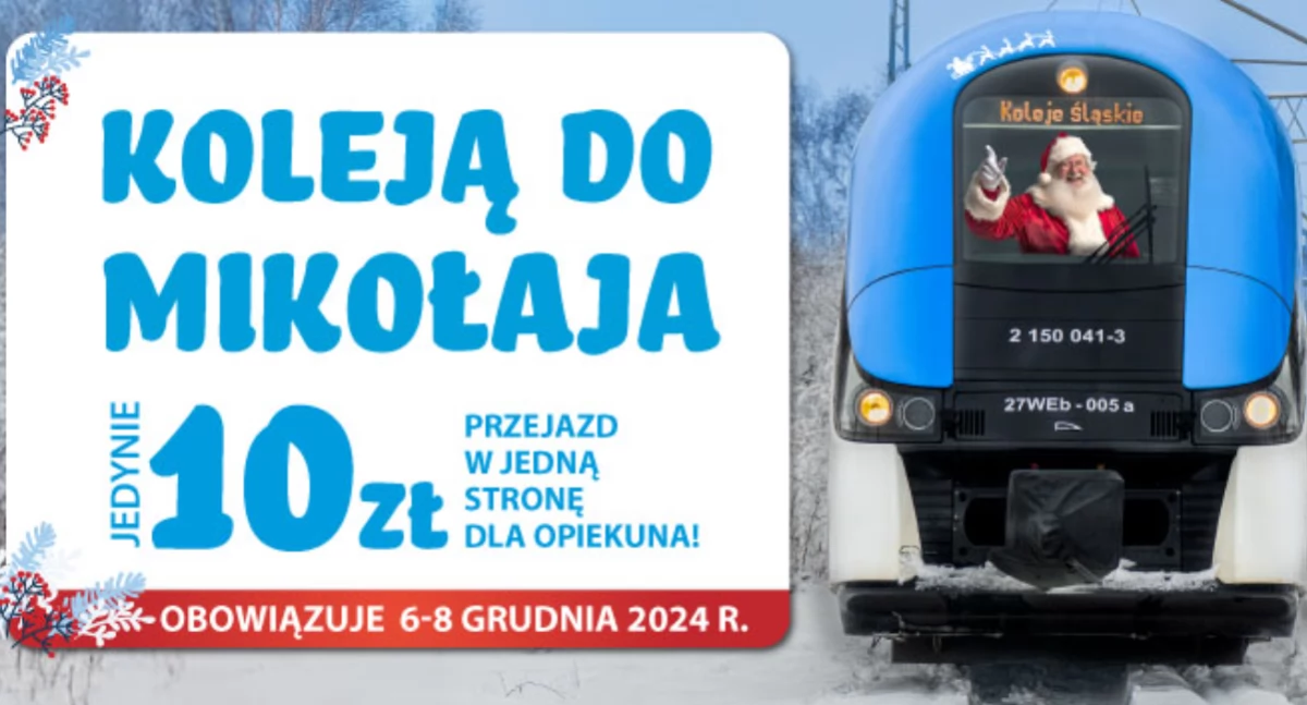Koleją do Mikołaja z biletem za 10 zł