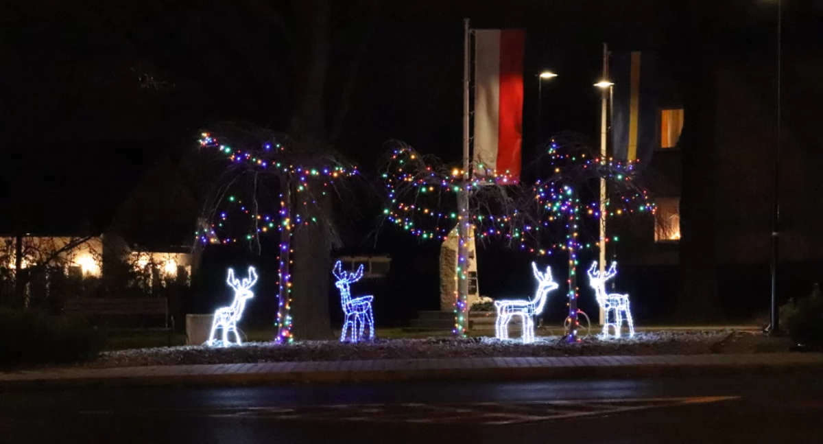 Kosztowy świątecznie oświetlone