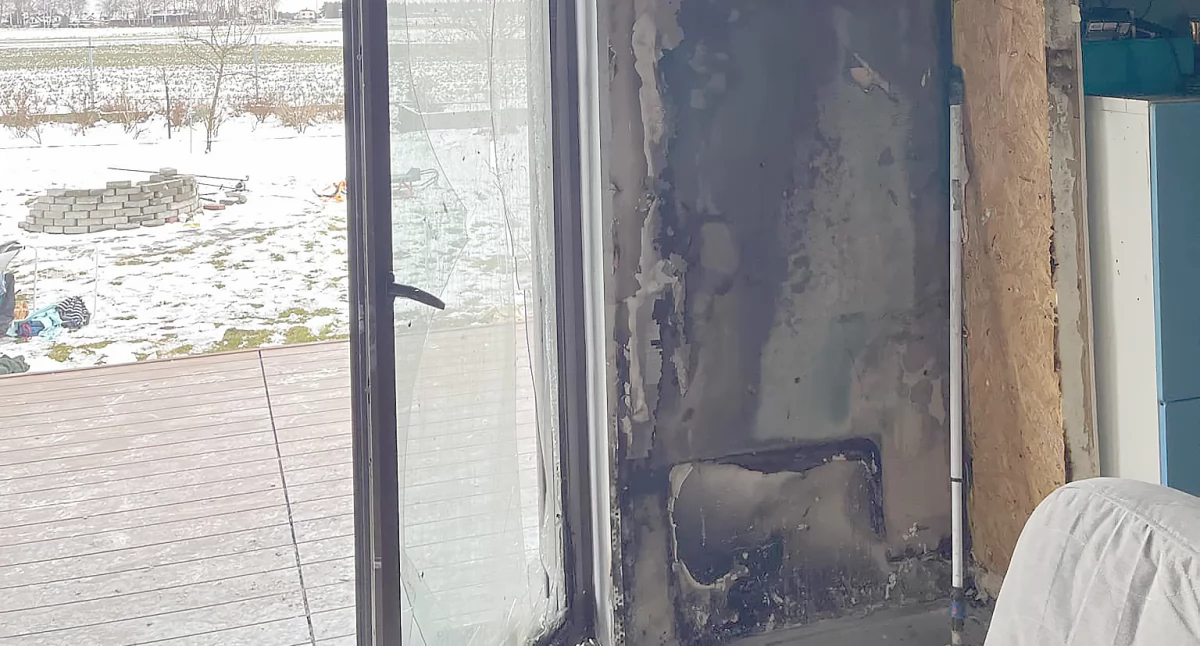 Pożar domu jednorodzinnego przy ul. Żeromskiego w Lędzinach