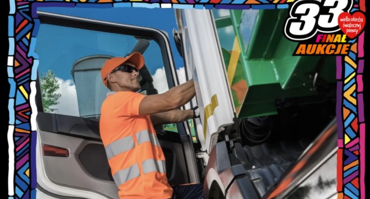 Przejażdżka śmieciarką ZOMM na aukcji WOŚP