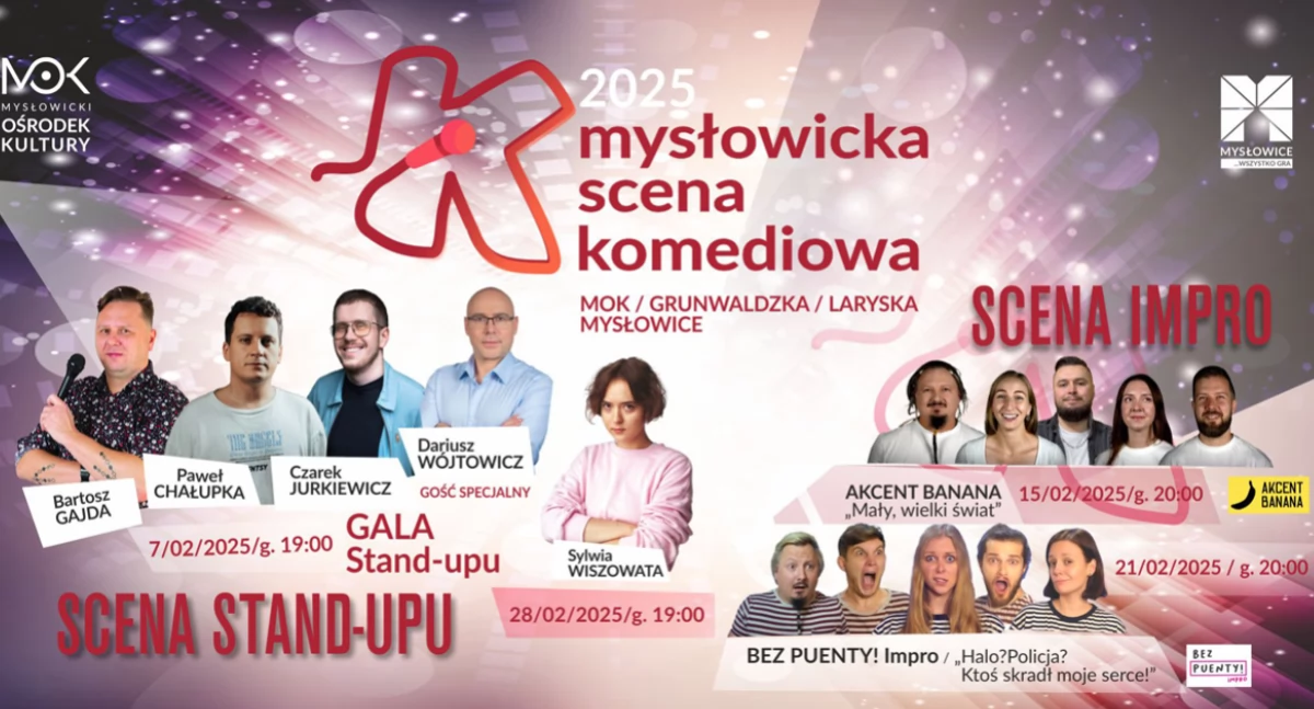 Mysłowicka Scena Komediowa. Ze stand-uperami wystąpi prezydent Mysłowic