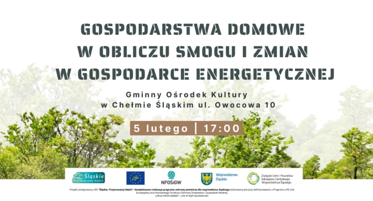 Gospodarstwa domowe w obliczu smogu  – wykład dla mieszkańców