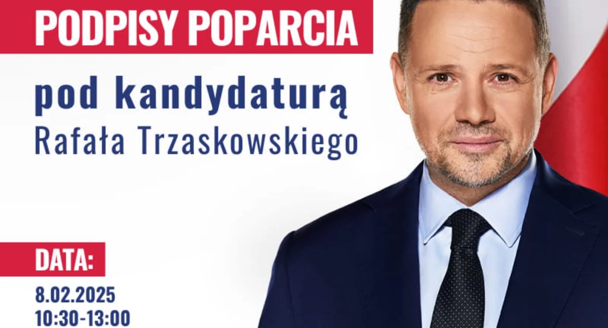 Zbiórka podpisów poparcia dla Rafała Trzaskowskiego