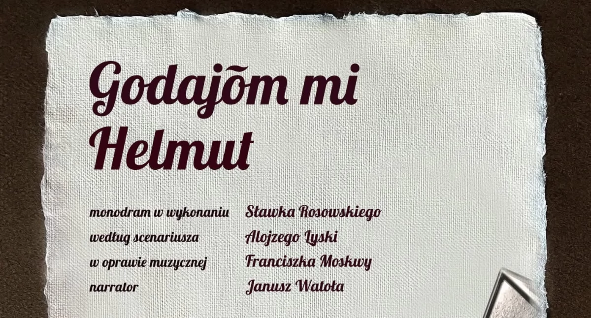 GOK zaprasza na monodram Alojzego Lyski