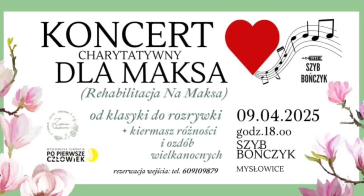 Koncert dla Maksa. Przyjdź, posłuchaj dobrej muzyki i wesprzyj rehabilitację młodego mysłowiczanina