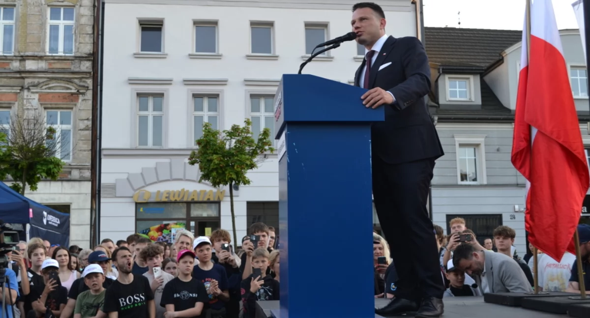 Wiec Sławomira Mentzena w Mysłowicach [zdjęcia]