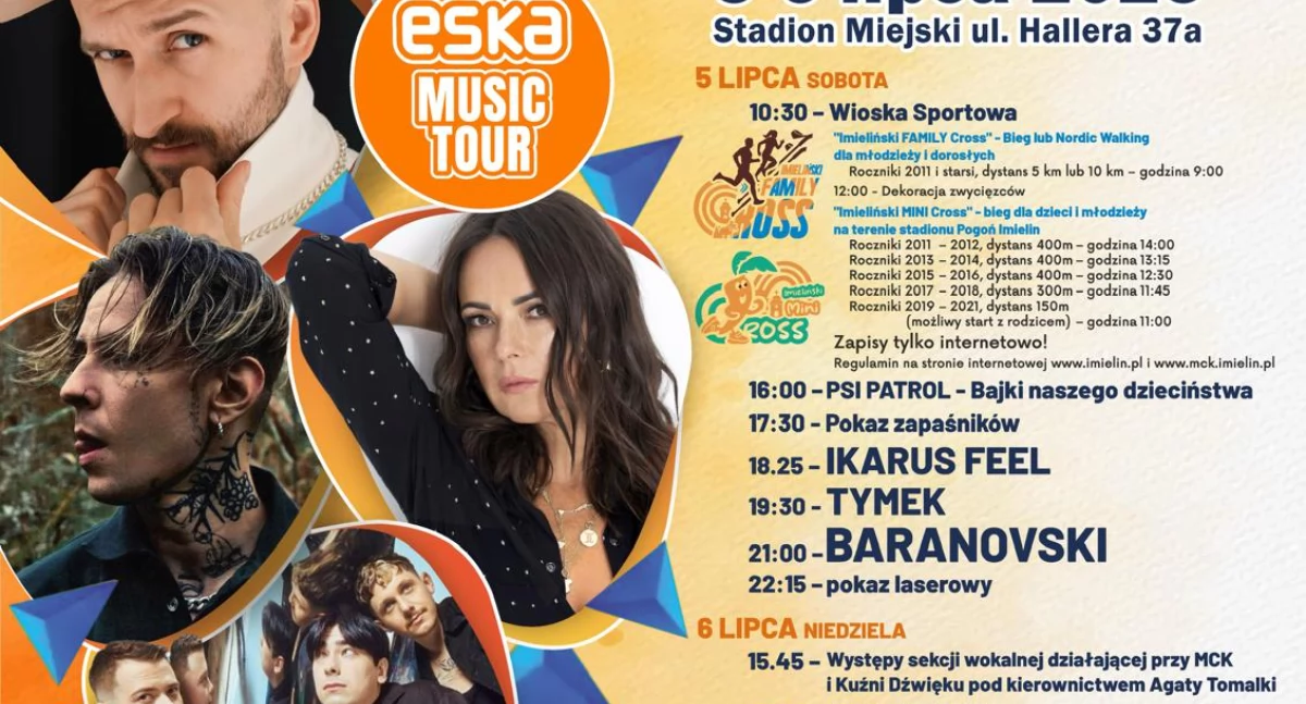 Dni Imielina 2025 w ramach ESKA Music Tour. Kto wystąpi w Imielinie?