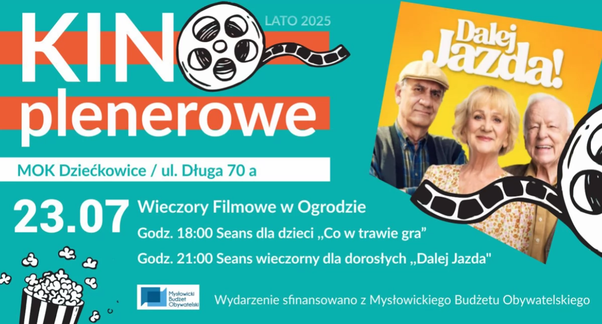 Plenerowe kino w Dziećkowicach i Brzezince