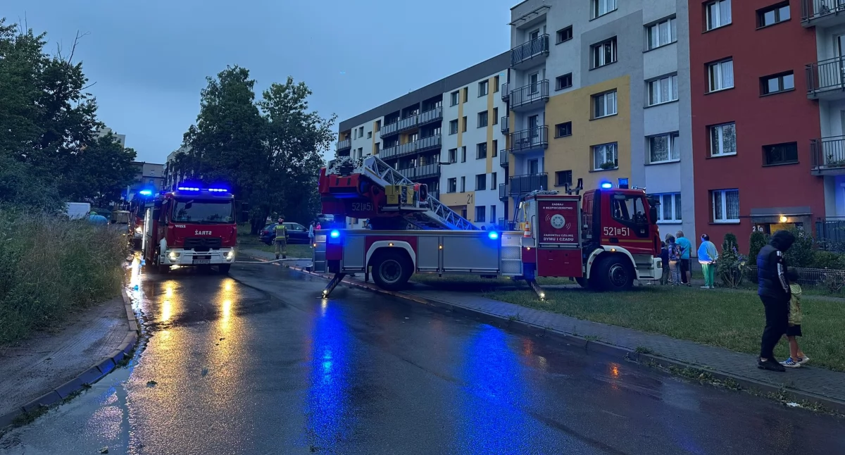 Pożar mieszkania na Rymerze