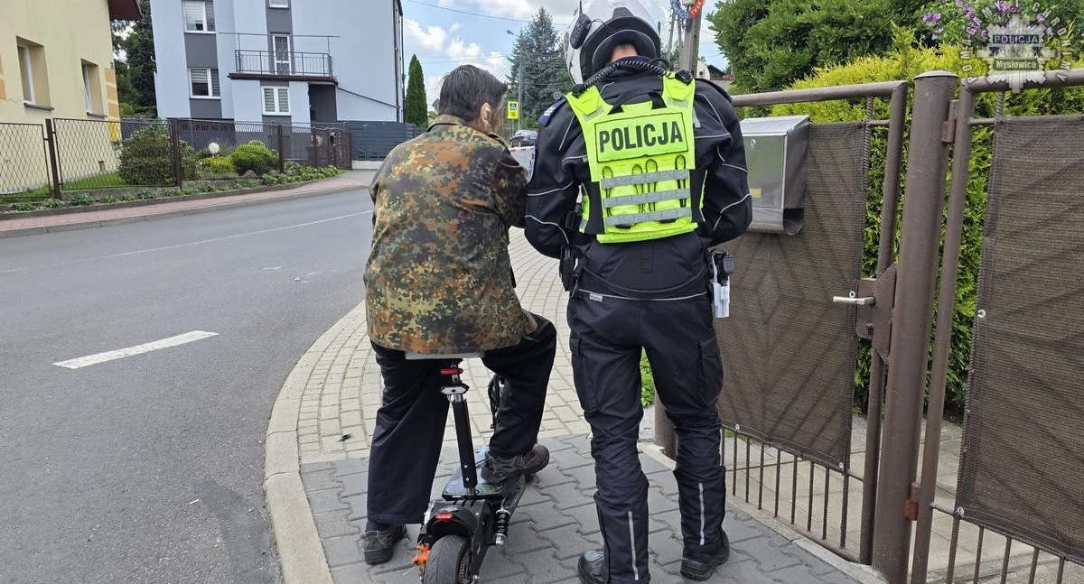 Mysłowiccy policjanci kontrolowali użytkowników hulajnóg i rowerów elektrycznych