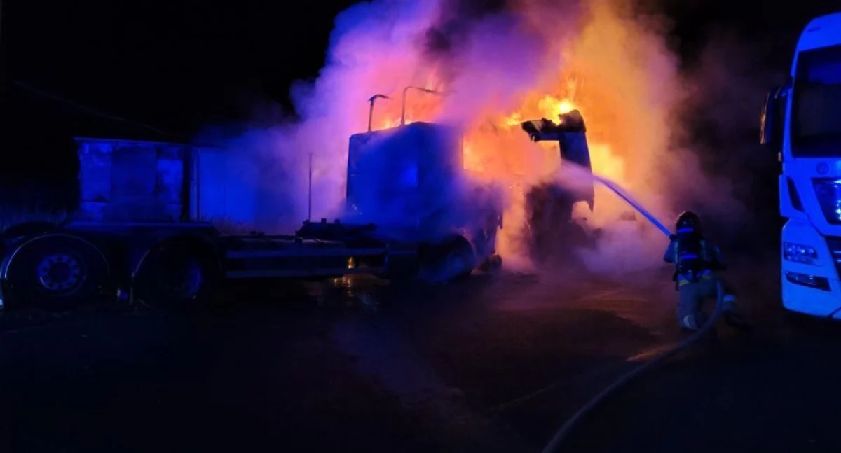 Pożar na giełdzie warzywnej na Janowie
